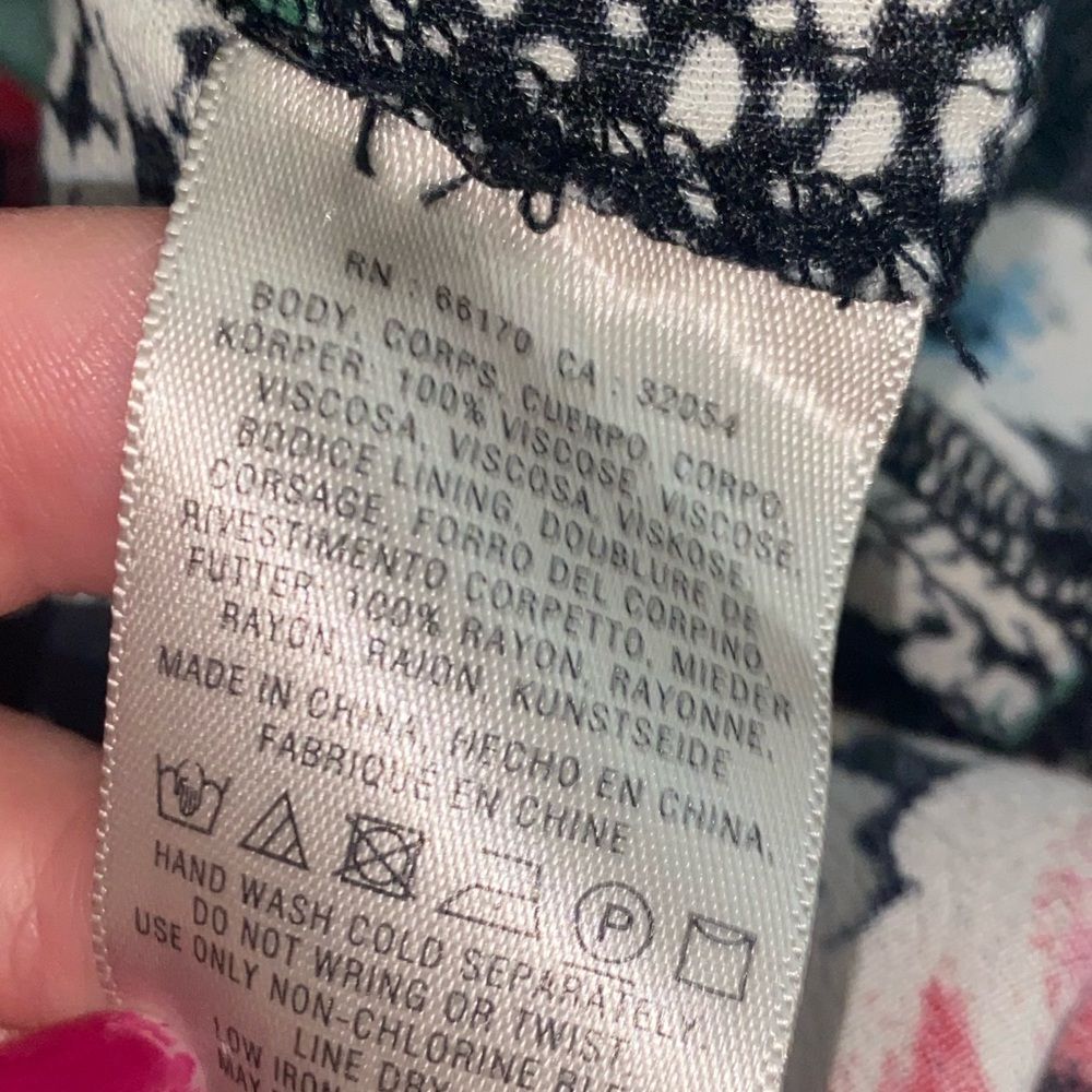 ANTHROPOLOGIE Maeve Violette Midi Sleeveless Dress Black Floral Multi - Picture 8 of 8